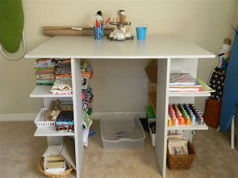 The size is perfect for large projects and there's plenty of room for storage! Paper to Thread: Craft Table and Mini Craft Room Reveal