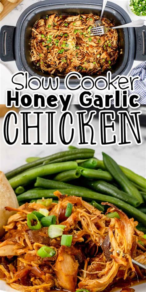 Slow Cooker Honey Garlic Chicken Recipe Midgetmomma