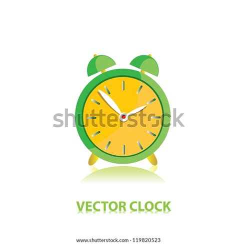 Vector Clocks Icon Green Alarm Clock Stock Vector Royalty Free