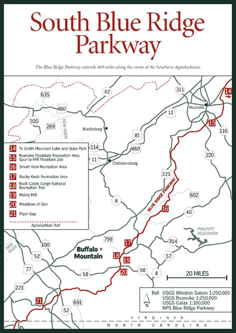 Blue Ridge Parkway Nc Map