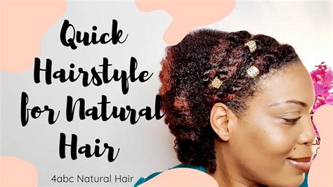 Natural Hairstyle👩‍🦱for Short To Medium Natural Hair Type 4a4b4c