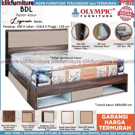 ranjang dipan tempat tidur kayu bdl  lignum olympic gold official