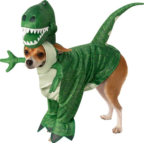 Disney Toy Story 4 T Rex Pet Dog Costume Green Dino Clothes Dress Up Sm