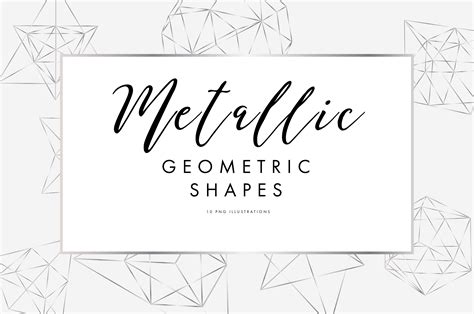 Metallic Geometric Bundle Graphic Objects ~ Creative Market