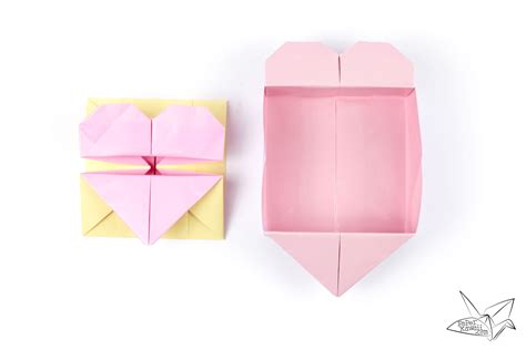 Origami Opening Heart Box Envelope Tutorial Paper Kawaii Origami