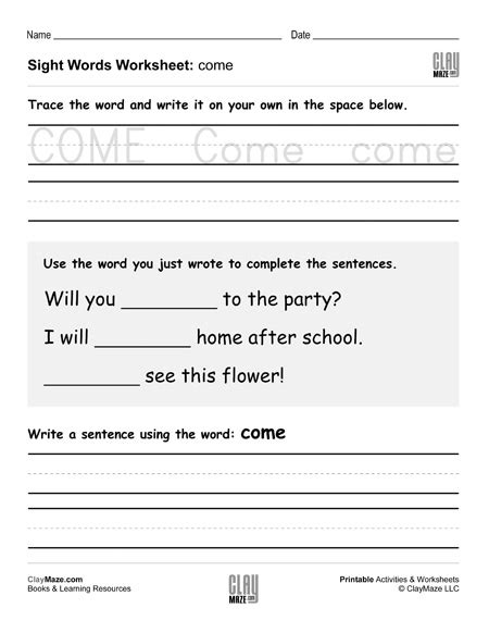97 Best Sight Word Activities Images On Pinterest Sight Words