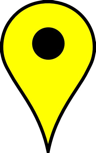 Map Pin Yellow Clip Art At Clker Com Vector Clip Art Online Royalty Free Public Domain