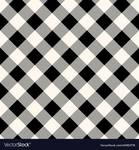 Checkered Gingham Fabric Seamless Pattern In Blue Vector Image