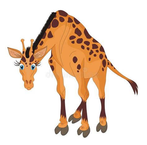 Giraffe Cartoon Vector Illustration Stock Vector Illustration Of