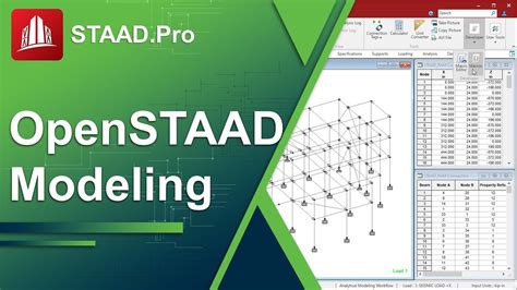 Creating A 3d Model In Staadpro Using Openstaad Youtube