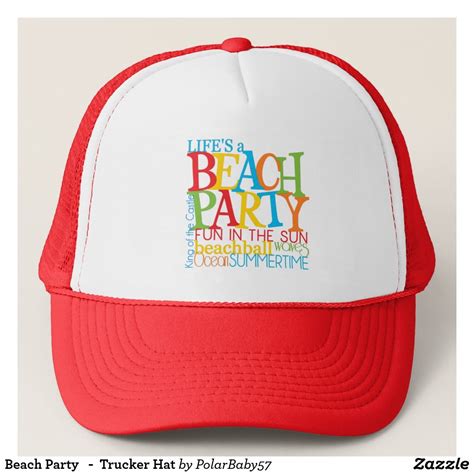Beach Party Trucker Hat Custom I Beach Hat Best Part Of Me Carole