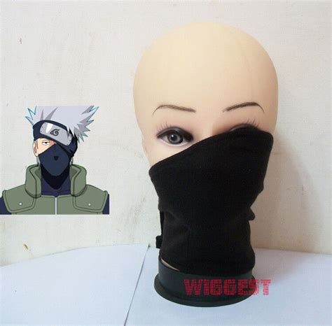 Black Naruto Hatake Kakashi Cosplay Mask Ninja Veil Anbu Costume Ebay