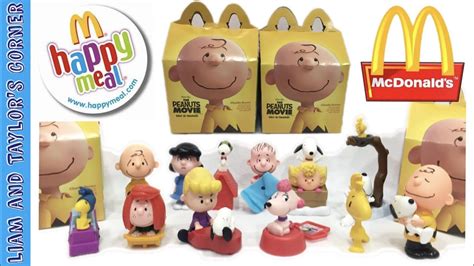 The Peanuts Movie Mcdonald S Happy Meal Toys Full Set Unboxing Liam And Taylor S