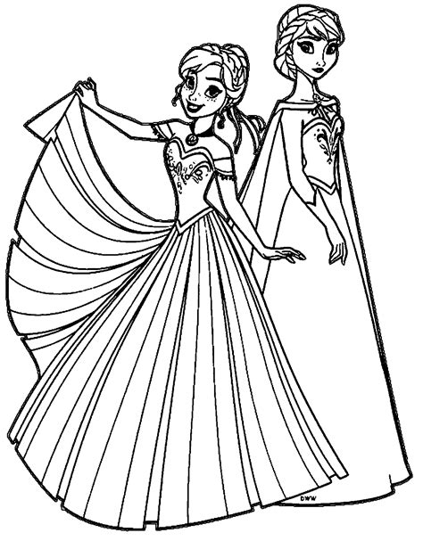 Frozen Elsa And Anna Coloring Pages Free Printable Coloring Pages