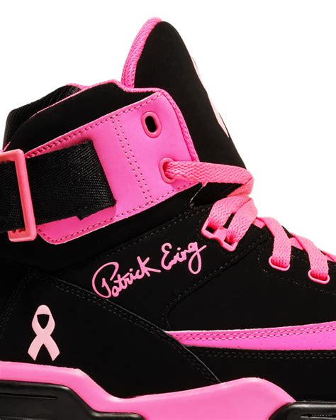 33 Hi Shoe Breast Cancer Black And Pink Ewing Athletics