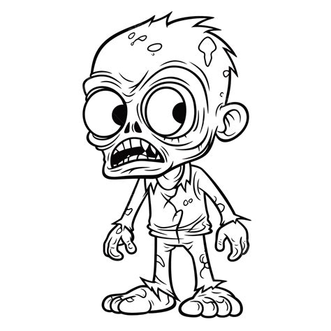 Zombie Characters Drawing Free Coloring Pages Zombie Outline Sketch