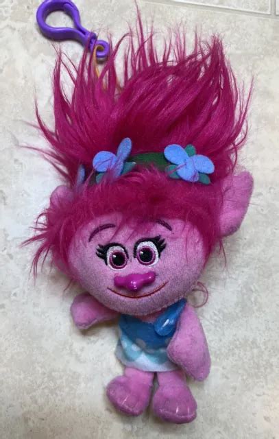 dreamworks brand plush doll toy trolls pink hair queen poppy collectible movie £4 90 picclick uk