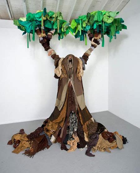 Eco Friendly Sculpture From Discarded Clothes Green Design Blog