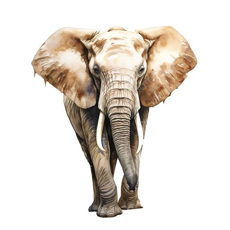 African Elephant Wildlife Animals Watercolor Illustration Elephant