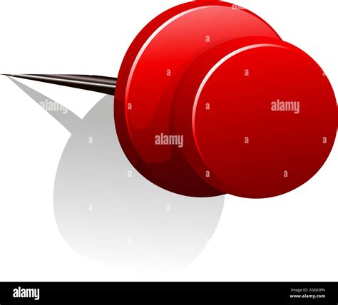 Sharp Pin In Red Color Stock Vector Image And Art Alamy