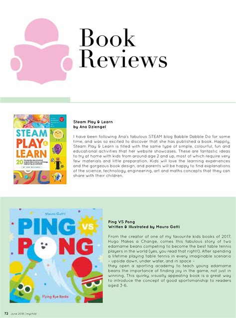 Book Reviews July 2018 Issue My Child Magazine