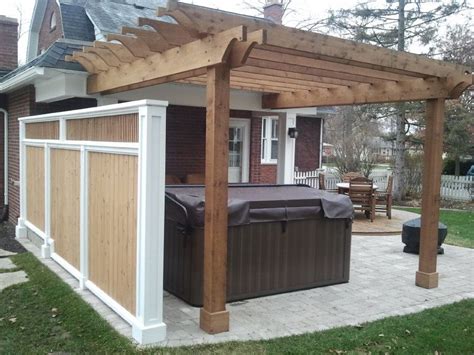 Covered Porch With Hot Tub And Pergola Remodel Hot Tub