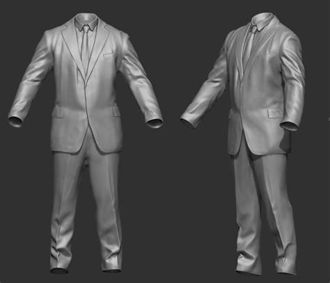 Suit Man Zbrush Raw File 3d Model Cgtrader