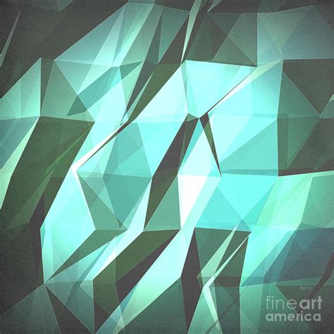 Abstract Green Geometry Digital Art By Phil Perkins Fine Art America