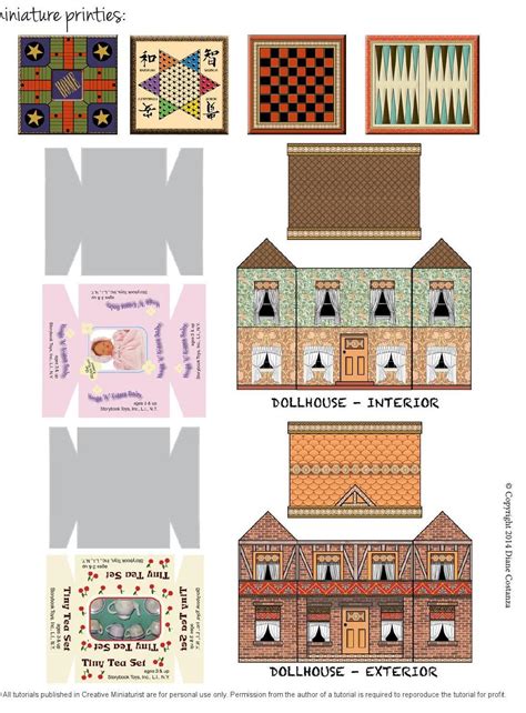 Free Printable Dollhouse Miniatures