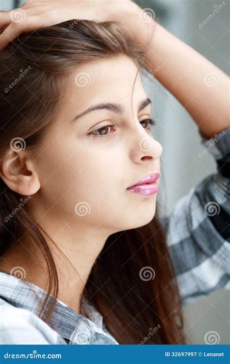 Beautiful Sad Girl Stock Image Image Of Girl High Attractive 32697997
