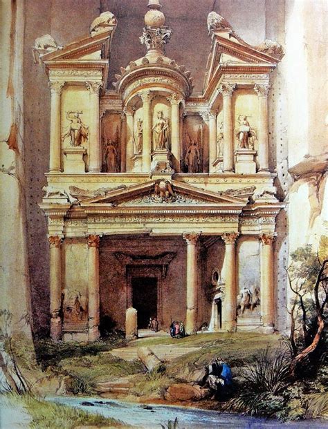 David Roberts 1839 Treasury Lithograph Petra David Roberts Un