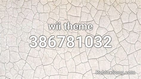 Wii Theme Roblox Id Music Code Youtube