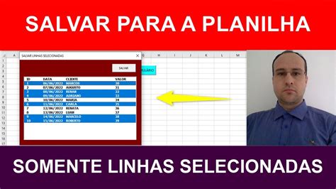 Salvar Linhas Selecionadas De Listbox Vba Para Planilha Excel Youtube