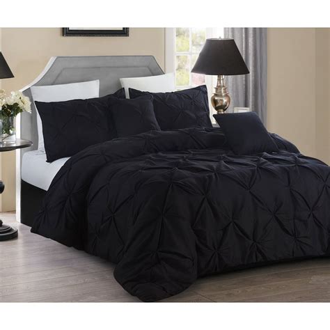 Check out our pintuck comforter selection for the very best in unique or custom, handmade pieces from our duvet covers shops. 5 piece Pintuck Full/Queen Comforter Set, Black (Black ...