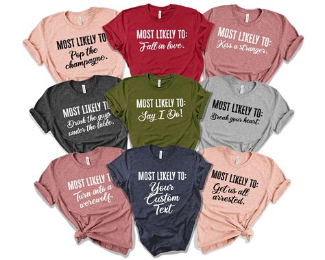 Funny Bachelorette Shirts Besties Trip Most Likely To Shirts Wedding
