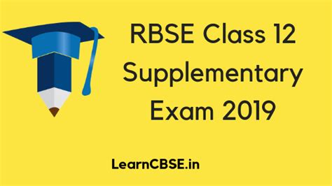 Rbse Class 12 Supplementary Exam 2019 Time Table Released Admit