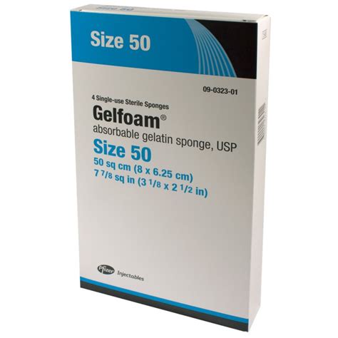 Sponge Gelfoam Hemostatic St Gelatin Size 50 Ndc0323 01 Amsco Medical