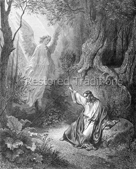 High Res Art Image Jesus Agony In Garden Gethsemane By Gustave Dore