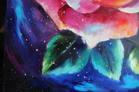 Space Rose Painting By Marina Lesina Saatchi Art