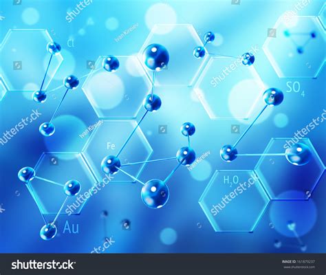 Chemistry Science Formula Molecules Background Stock Illustration
