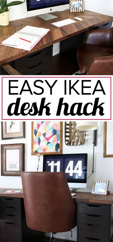 Easy And Gorgeous Ikea Desk Hack Designer Trapped Ikea Desk Hack