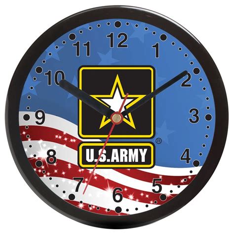 Us Army Patriotic Round Wall Clock 12 Diameter Online Price 38