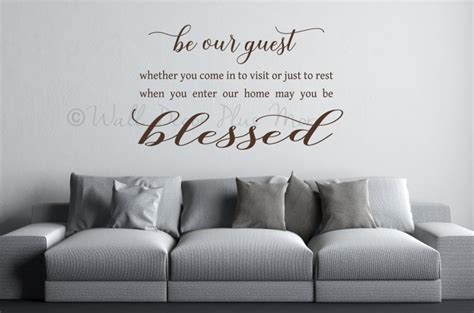 Be Our Guest Vinyl Lettering Decals Wall Stickers For Entry Home Decor