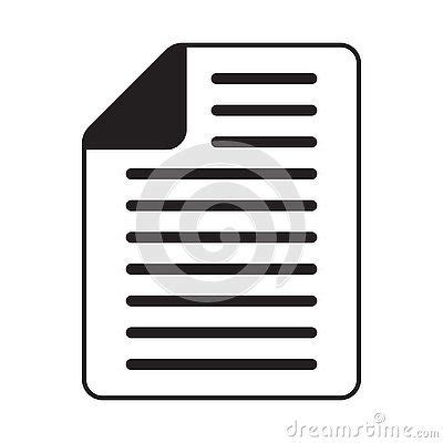 Document Icon Vector Vector Illustration White Background Vector
