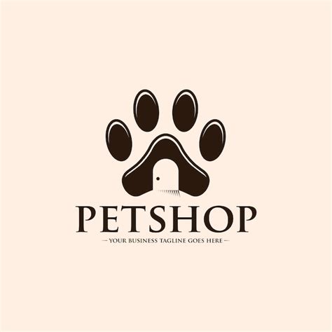 Pet Shop Paw Logo Vector Premium