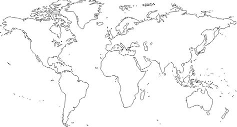 Kontinente Weltkarte Umrisse Einfach Zum Ausdrucken Weltkarte Zum My