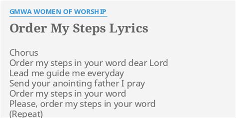 Order My Steps Lyrics By Gmwa Women Of Worship Chorus Order My Steps