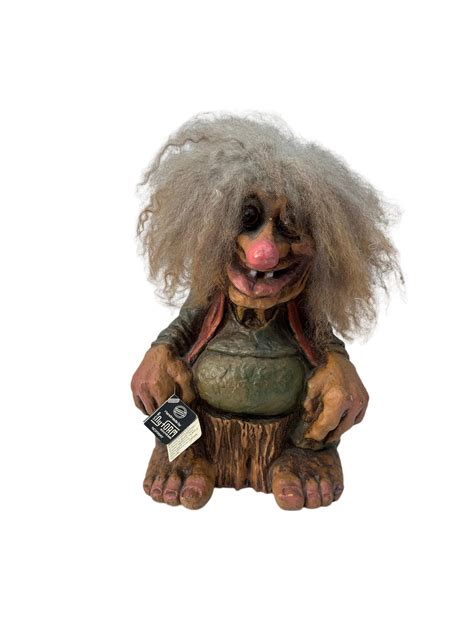 Vintage Norwegian Troll Figurin Big Trolls Authentic Nyform Collectible