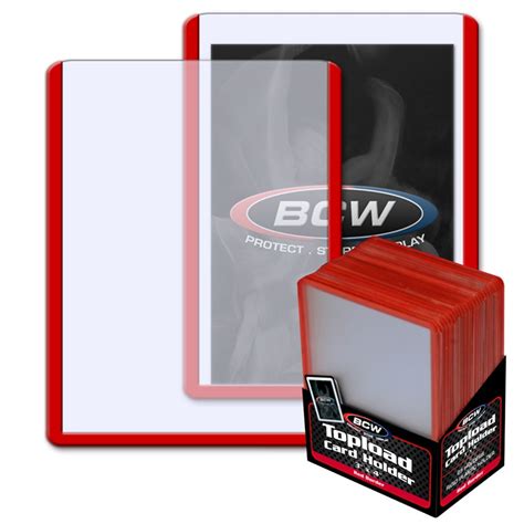 The parallel stitching on the back are actually two card slots for your daily credit or debit card. Case 1000 BCW Red Border Baseball Trading Card Hard Rigid ...