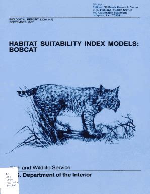 Fillable Online Nwrc Usgs Habitat Suitability Index Models Bobcat